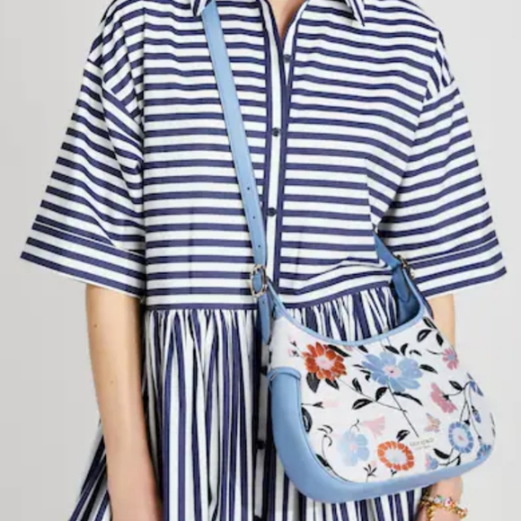Penny Floral Jacquard Small Hobo Bag NWT Kate spade crossbody floral garden - Picture 3 of 12